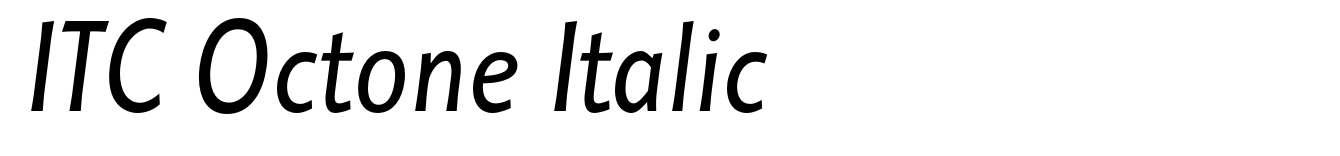 ITC Octone Italic
